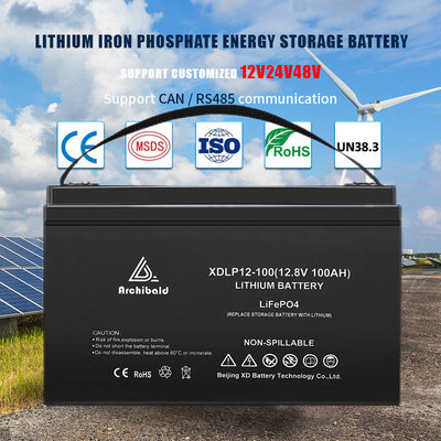 van de de Kampeerauto12v Lifepo4 Batterij van 100ah 120ah Rv de Overbelastingsbescherming